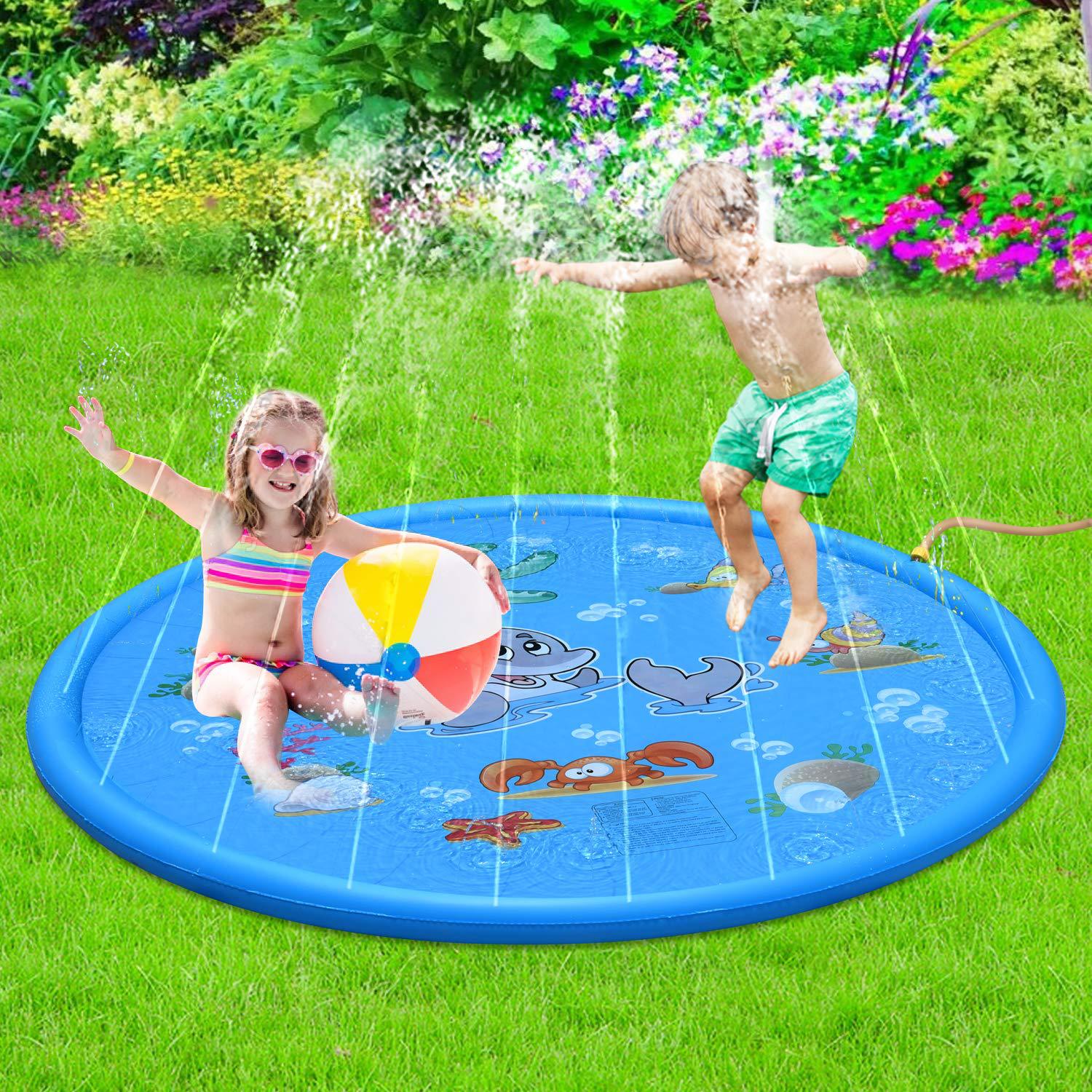 Durable Children's Water Spray Pool Mat Splash Sprinkle Play Pad Mat - [[{"value":"{{ Babyvera Babyvera  }}"}]]
