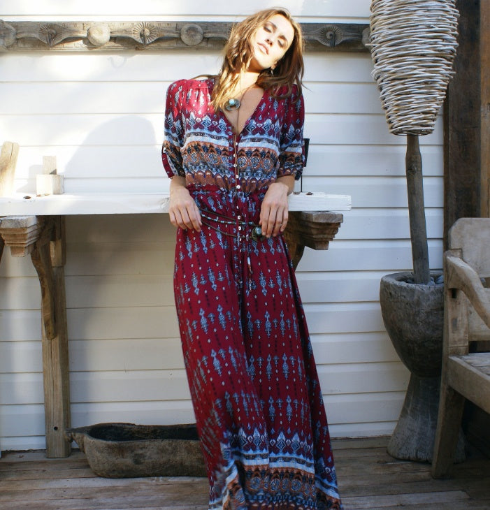 Women Beach Boho Maxi Dress - [[{"value":"{{ Babyvera Babyvera  }}"}]]