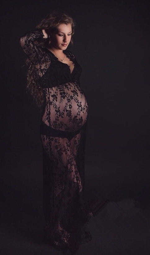 Sexy perspective lace dress, pregnant women's skirts, pregnant women, photographing, maternity, photography and dress - [[{"value":"{{ Babyvera Babyvera  }}"}]]