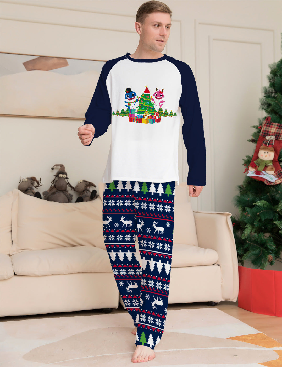 Family Matching Christmas Pajamas Set Xmas Long Sleeve Sleepwear Nightwear For Couples Kids Baby - [[{"value":"{{ Babyvera Babyvera  }}"}]]
