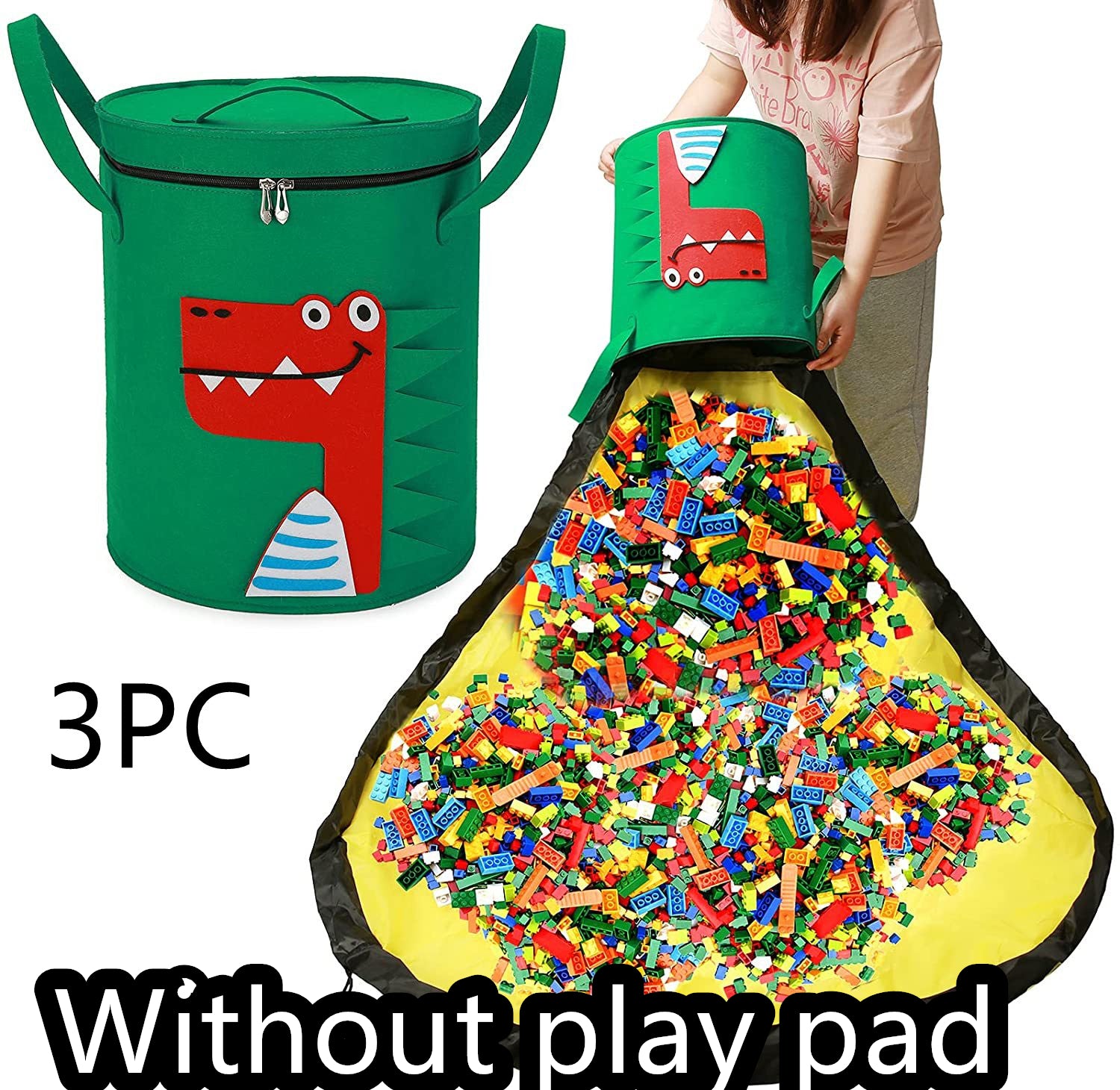 Felt Storage Bag Toy Play Mat 2 In 1 Pull Rope - [[{"value":"{{ Babyvera Babyvera  }}"}]]