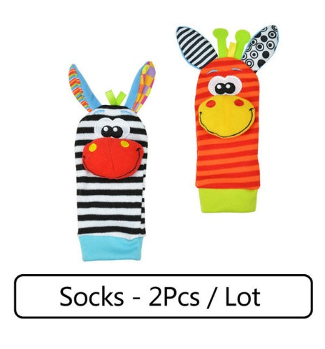 0-12 Months Soft Animal Rattle Infant Newborn Plush Sock Baby Toy Wrist Strap Baby Foot Socks - [[{"value":"{{ Babyvera Babyvera  }}"}]]
