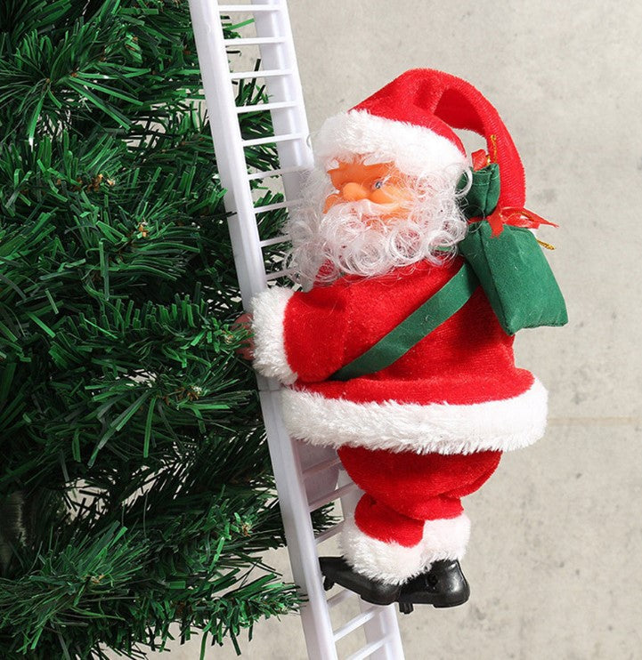 Climbing Ladder Electric Santa Claus Climbing Red Ladder Doll Toy - [[{"value":"{{ Babyvera Babyvera  }}"}]]