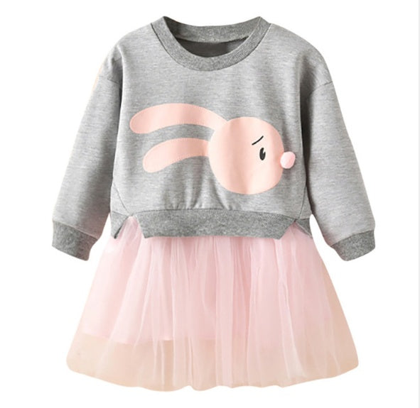 New spring infant skirt 1 long sleeved dress 2 female baby cartoon 3 4 princess dress lace dress tide - [[{"value":"{{ Babyvera Babyvera  }}"}]]