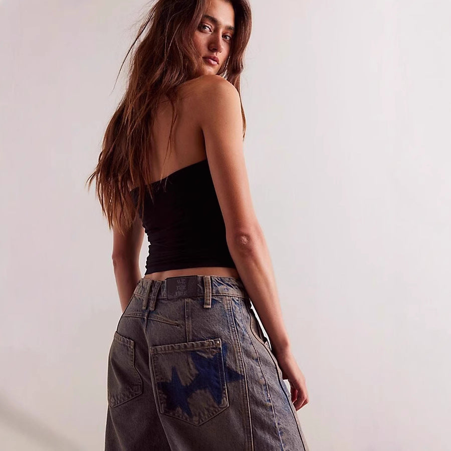 Casual Loose Mid Waist Cylindrical Women's Jeans - [[{"value":"{{ Babyvera Babyvera  }}"}]]