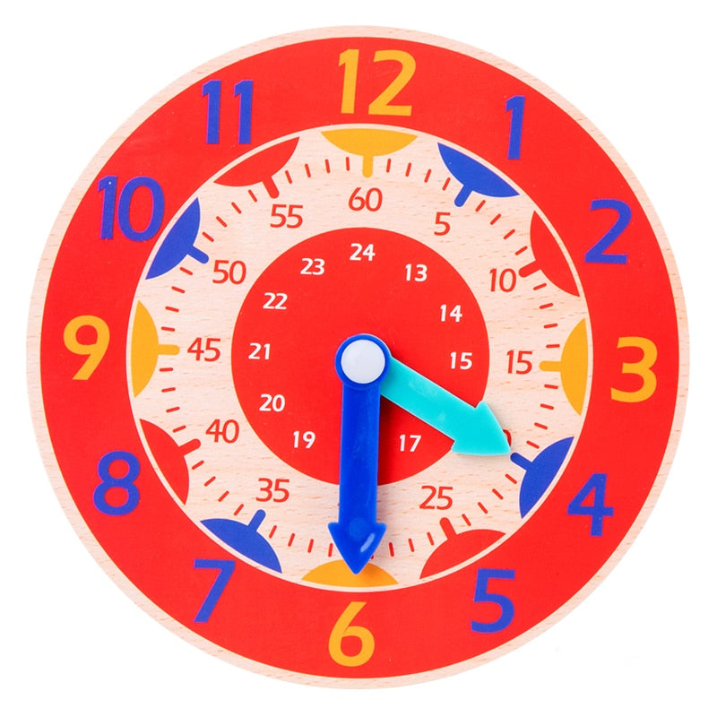 Children Montessori Wooden Clock Toy - [[{"value":"{{ Babyvera Babyvera  }}"}]]