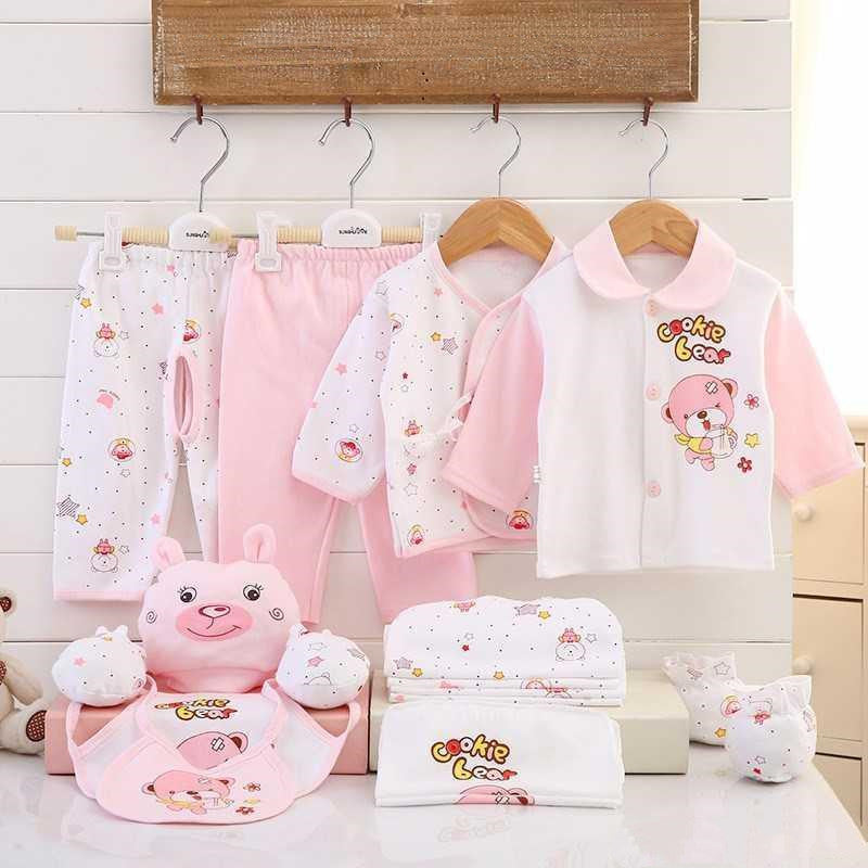 Newborn Clothes 17-Piece Cotton Suit Gift Box - [[{"value":"{{ Babyvera Babyvera  }}"}]]