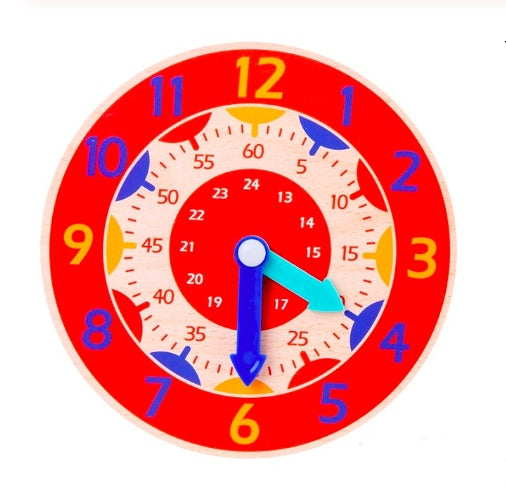 Children Montessori Wooden Clock Toy - [[{"value":"{{ Babyvera Babyvera  }}"}]]