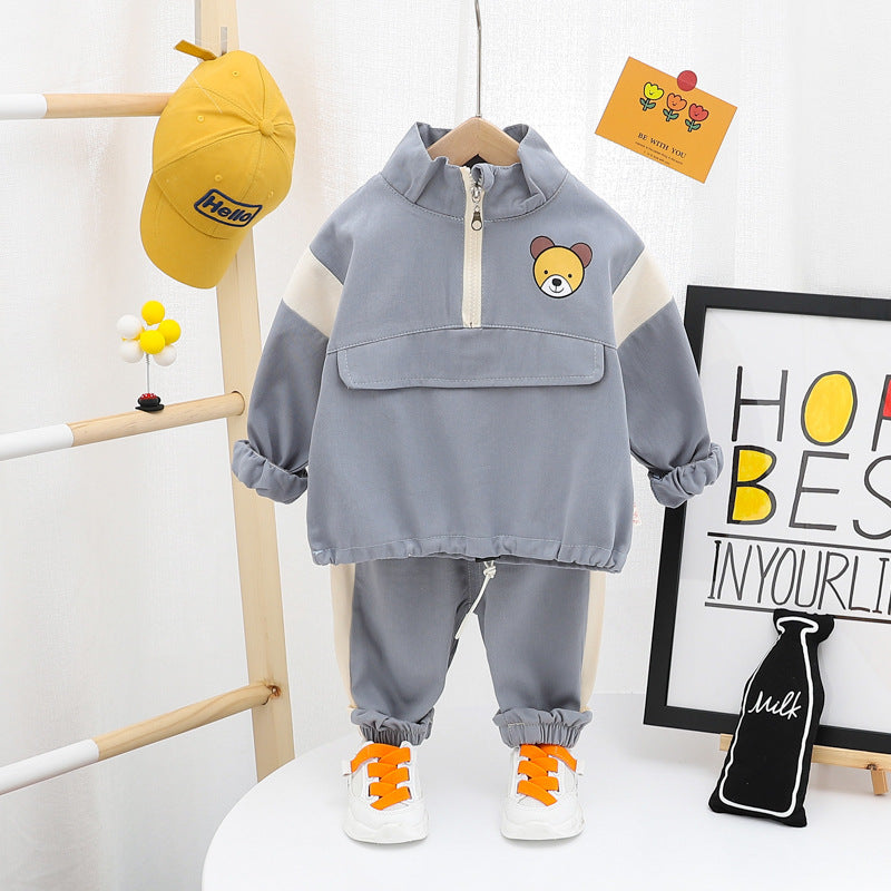 Children's Clothing, Boys' Sweater, Spring And Autumn, Foreign Style, Children's Clothing, Handsome, 2 Children, 1 Year Old, 3 Tide, 0 Two-Piece Suit - [[{"value":"{{ Babyvera Babyvera  }}"}]]