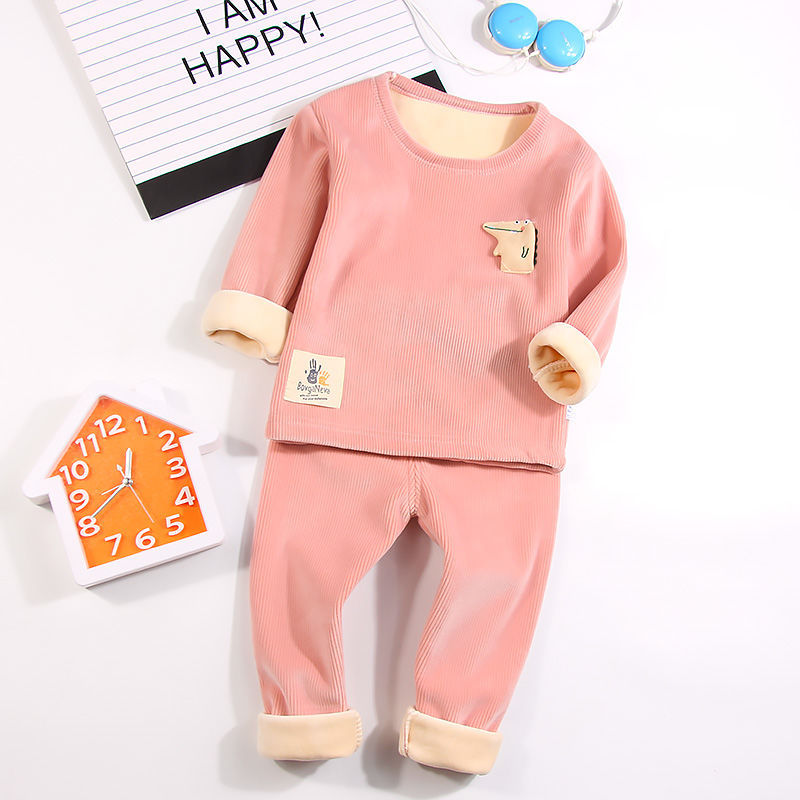 Thermal Underwear Suit Baby Plus Velvet Padded Home Service - [[{"value":"{{ Babyvera Babyvera  }}"}]]