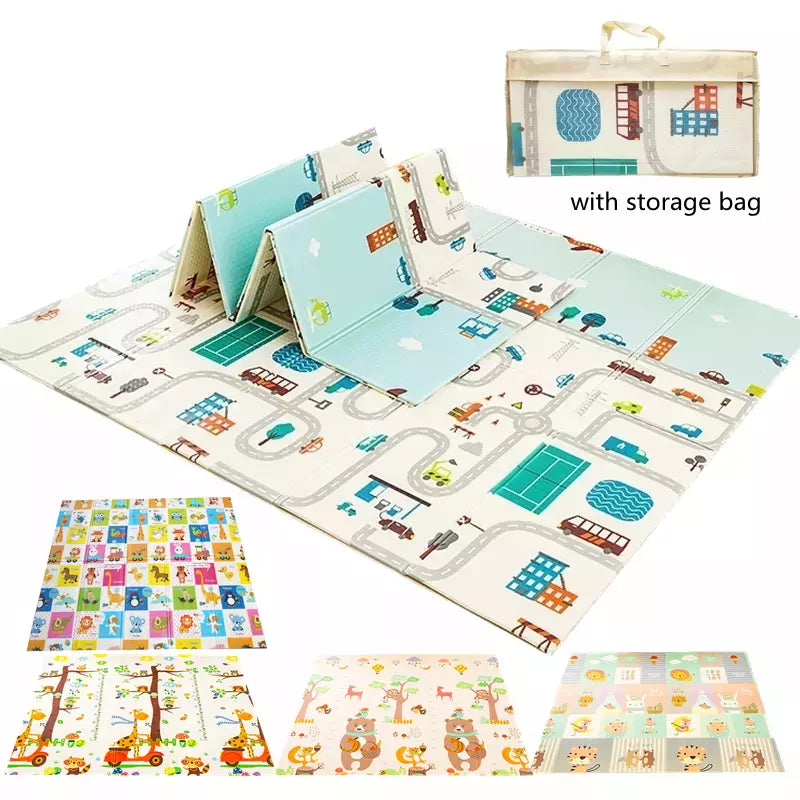 Baby Mat 1CM Thickness Cartoon XPE Kid Play Mat Foldable Anti-skid Carpet Children Game Mat - [[{"value":"{{ Babyvera Babyvera  }}"}]]
