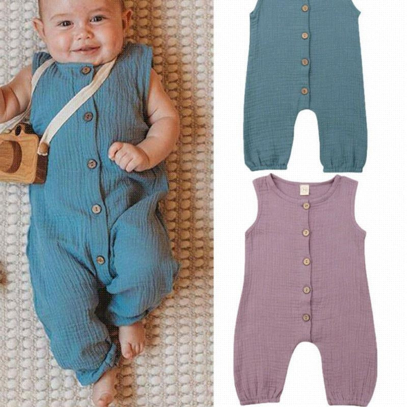 Baby Romper Kids Girls Boys Jumpsuit Solid Clothes Sleepwear - [[{"value":"{{ Babyvera Babyvera  }}"}]]