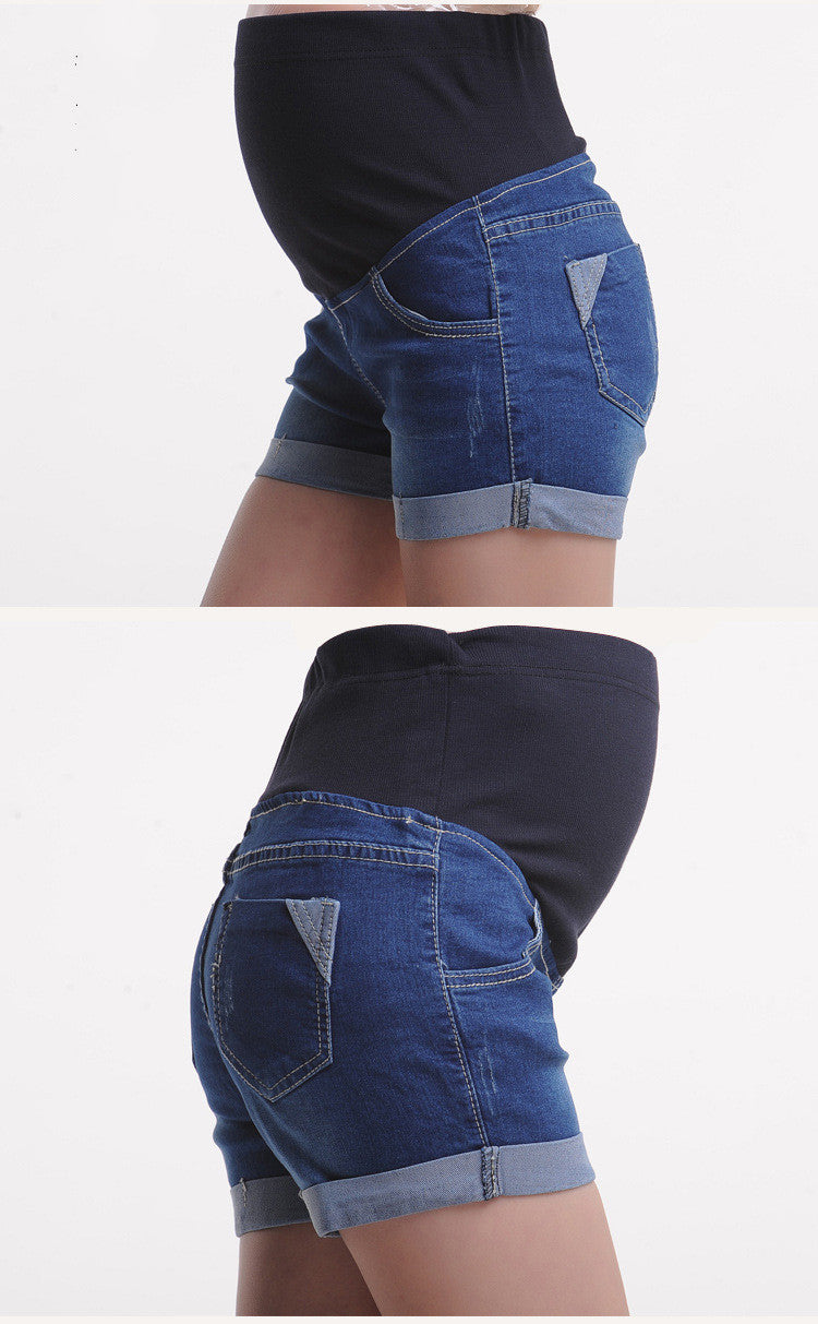 Maternity Denim Shorts - [[{"value":"{{ Babyvera Babyvera  }}"}]]