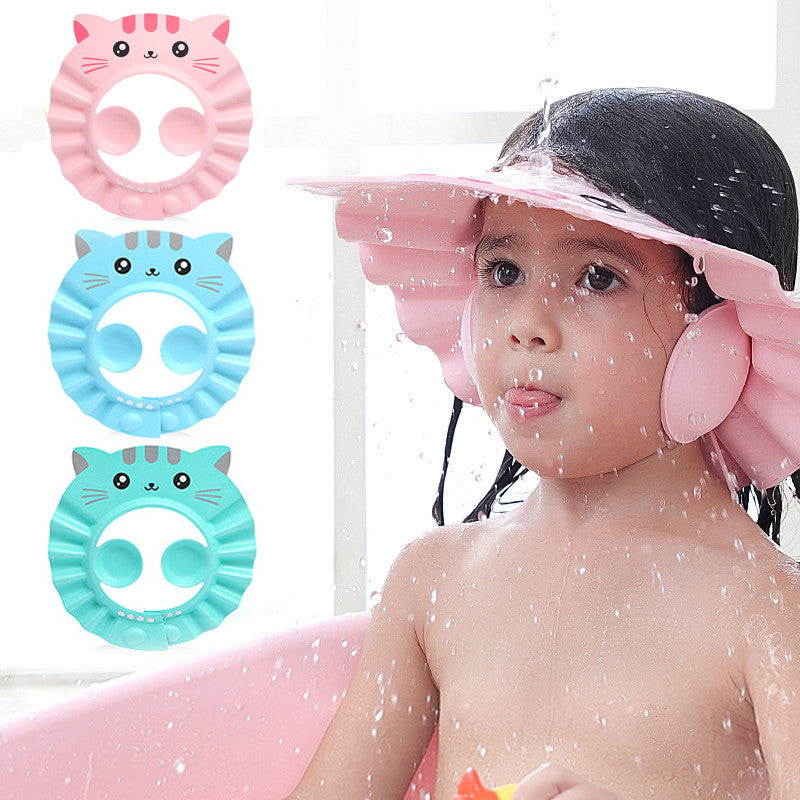 Baby Shampoo Baby Children Waterproof Ear Protection Men And Women Children Bathing Hair Shower Cap - [[{"value":"{{ Babyvera Babyvera  }}"}]]