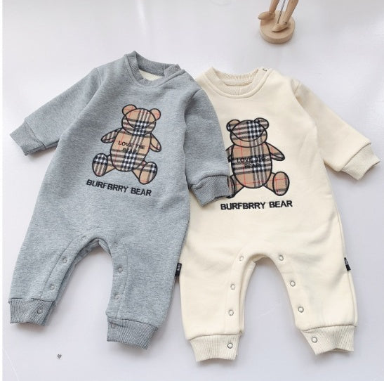 Baby Onesies Boys Baby Rompers Trendy Fans Infant Children'S Wear Girls' Rompers Plaid Children'S Jumpsuits Bears - [[{"value":"{{ Babyvera Babyvera  }}"}]]
