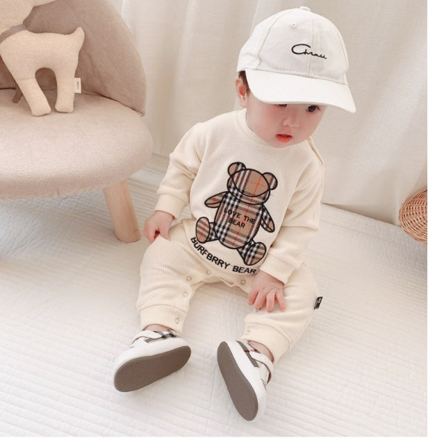 Baby Onesies Boys Baby Rompers Trendy Fans Infant Children'S Wear Girls' Rompers Plaid Children'S Jumpsuits Bears - [[{"value":"{{ Babyvera Babyvera  }}"}]]