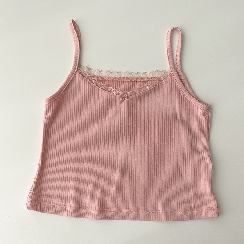 Camisole Women's Tops Summer Short Tops New Vintage Lace Slim Warm Ladies Bottoming Cute Tops For Women Camis - [[{"value":"{{ Babyvera Babyvera  }}"}]]