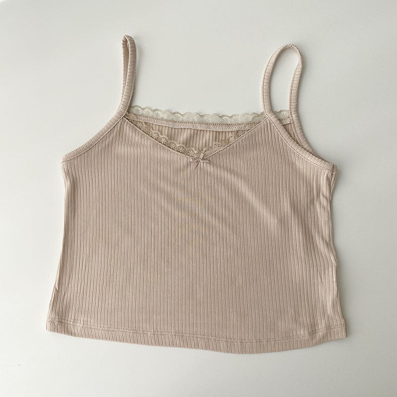 Camisole Women's Tops Summer Short Tops New Vintage Lace Slim Warm Ladies Bottoming Cute Tops For Women Camis - [[{"value":"{{ Babyvera Babyvera  }}"}]]