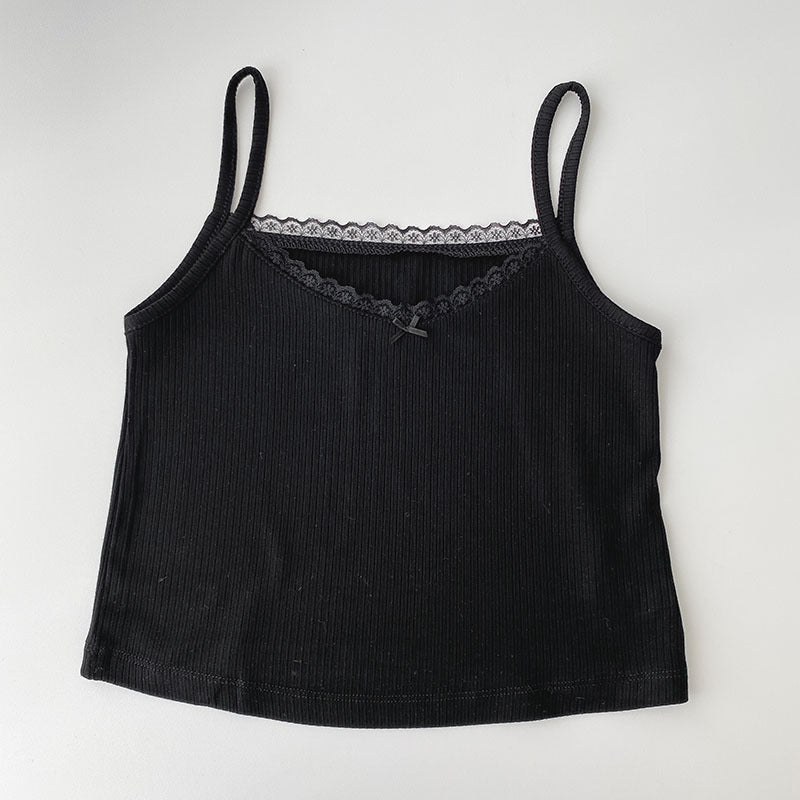 Camisole Women's Tops Summer Short Tops New Vintage Lace Slim Warm Ladies Bottoming Cute Tops For Women Camis - [[{"value":"{{ Babyvera Babyvera  }}"}]]