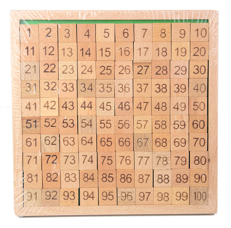 Family Edition Montessori Children'S Number Toys Children'S Math Wooden Montessori 1-100 Number Continuous Board - [[{"value":"{{ Babyvera Babyvera  }}"}]]