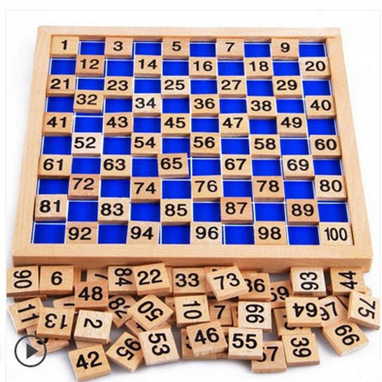 Family Edition Montessori Children'S Number Toys Children'S Math Wooden Montessori 1-100 Number Continuous Board - [[{"value":"{{ Babyvera Babyvera  }}"}]]