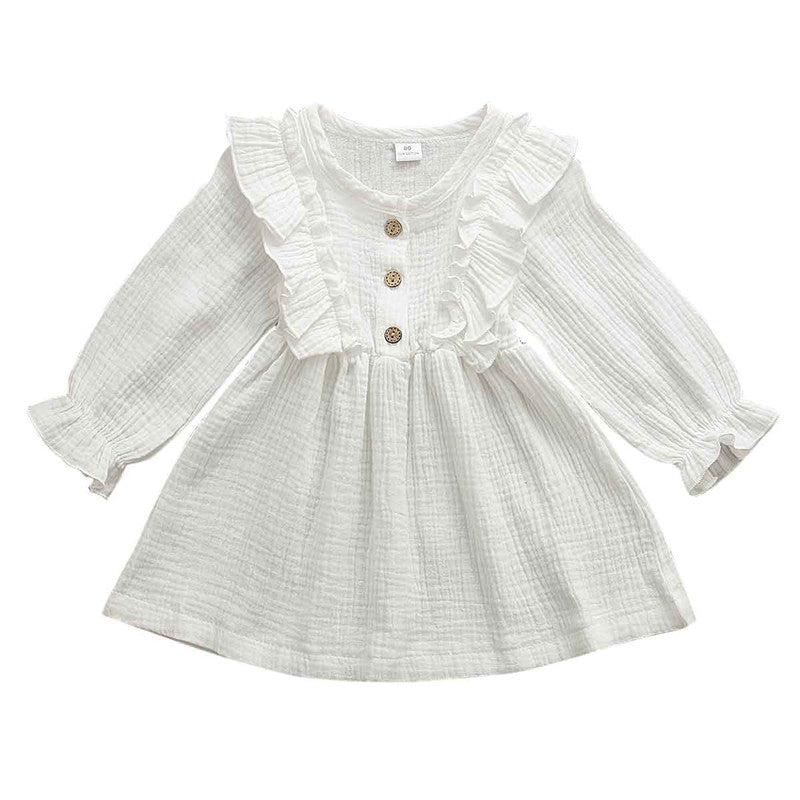1-6Y Baby Girl Spring Dress With Ruffled Children - [[{"value":"{{ Babyvera Babyvera  }}"}]]