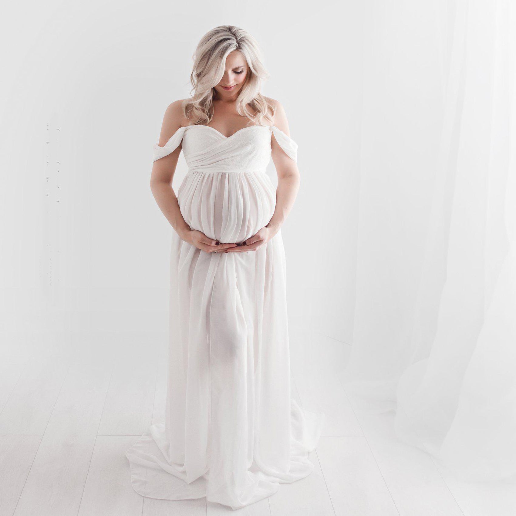 Maternity Photo Dress Front  Mopping Foor Long Skirt Dress - [[{"value":"{{ Babyvera Babyvera  }}"}]]
