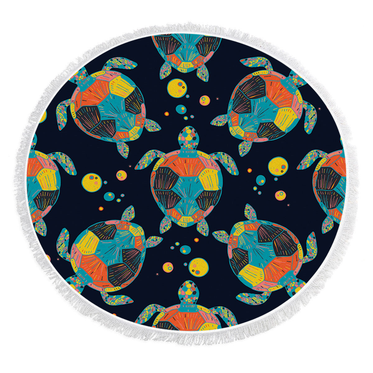 Turtle Series Round Microfiber Beach Towel Feel Soft Yoga Mat Beach Play Mat - [[{"value":"{{ Babyvera Babyvera  }}"}]]
