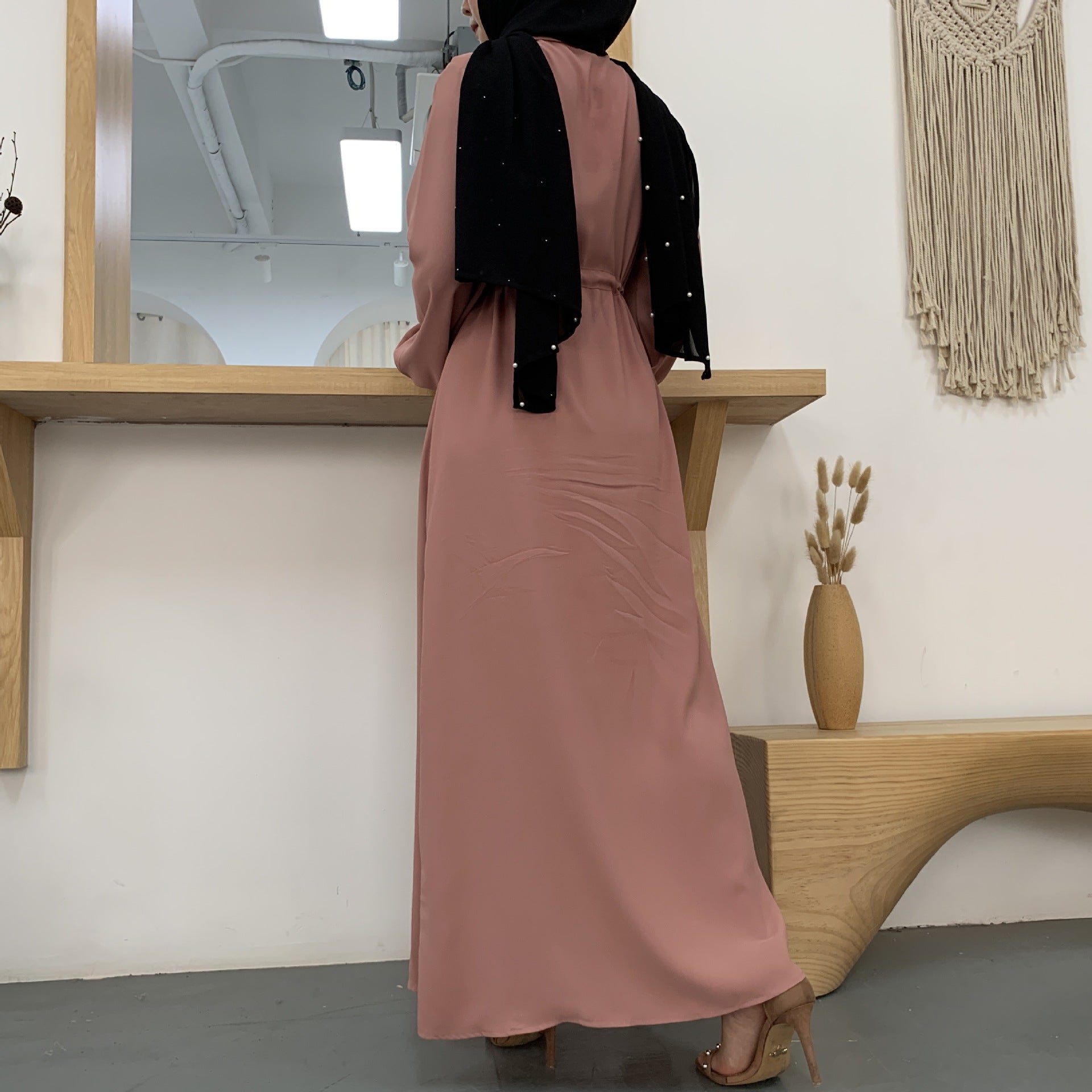 Lapel Solid Color Full Button Slim Dress Llong Skirt - [[{"value":"{{ Babyvera Babyvera  }}"}]]