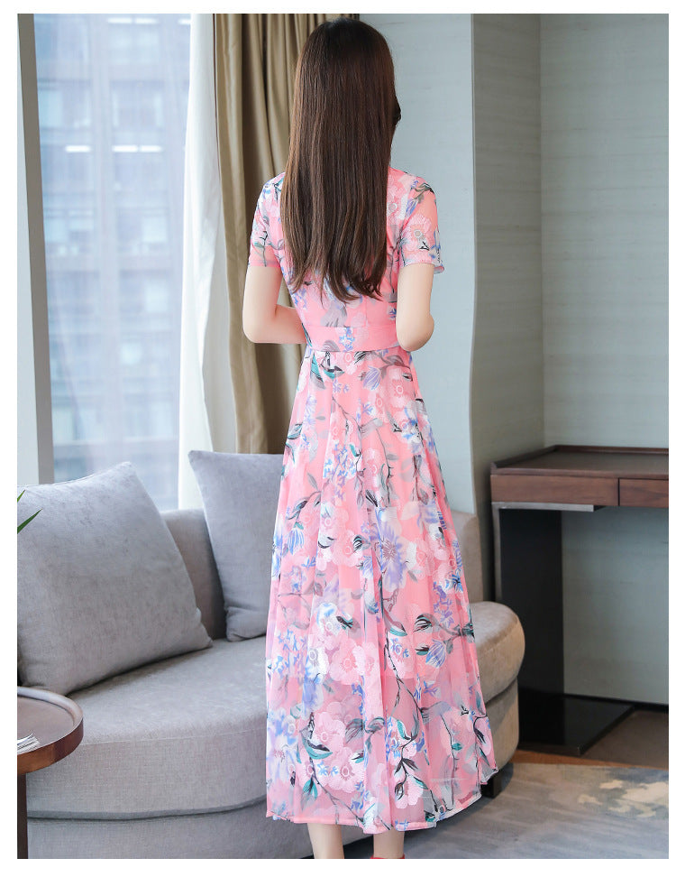 Floral Long Skirt Plus Size Women's Printed Dress - [[{"value":"{{ Babyvera Babyvera  }}"}]]
