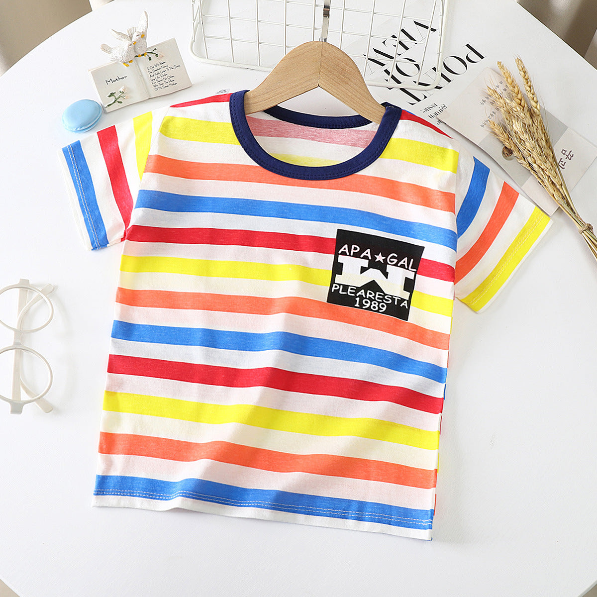 Children's Short-sleeved T-shirt cotton Baby Half-sleeved Bottoming Shirt - [[{"value":"{{ Babyvera Babyvera  }}"}]]