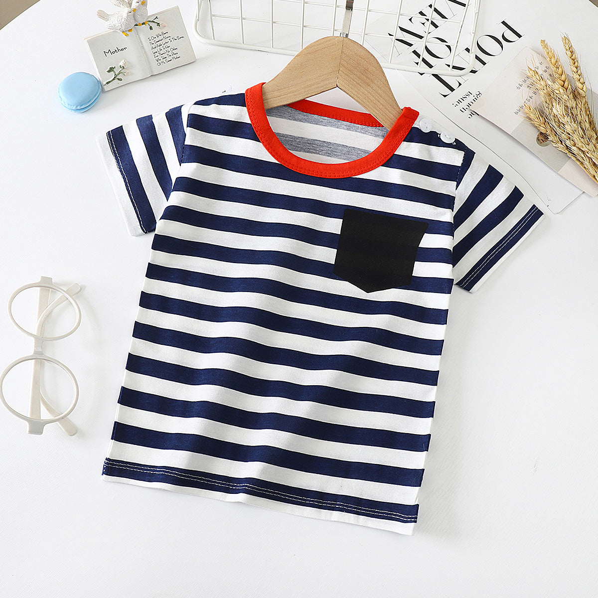 Children's Short-sleeved T-shirt cotton Baby Half-sleeved Bottoming Shirt - [[{"value":"{{ Babyvera Babyvera  }}"}]]