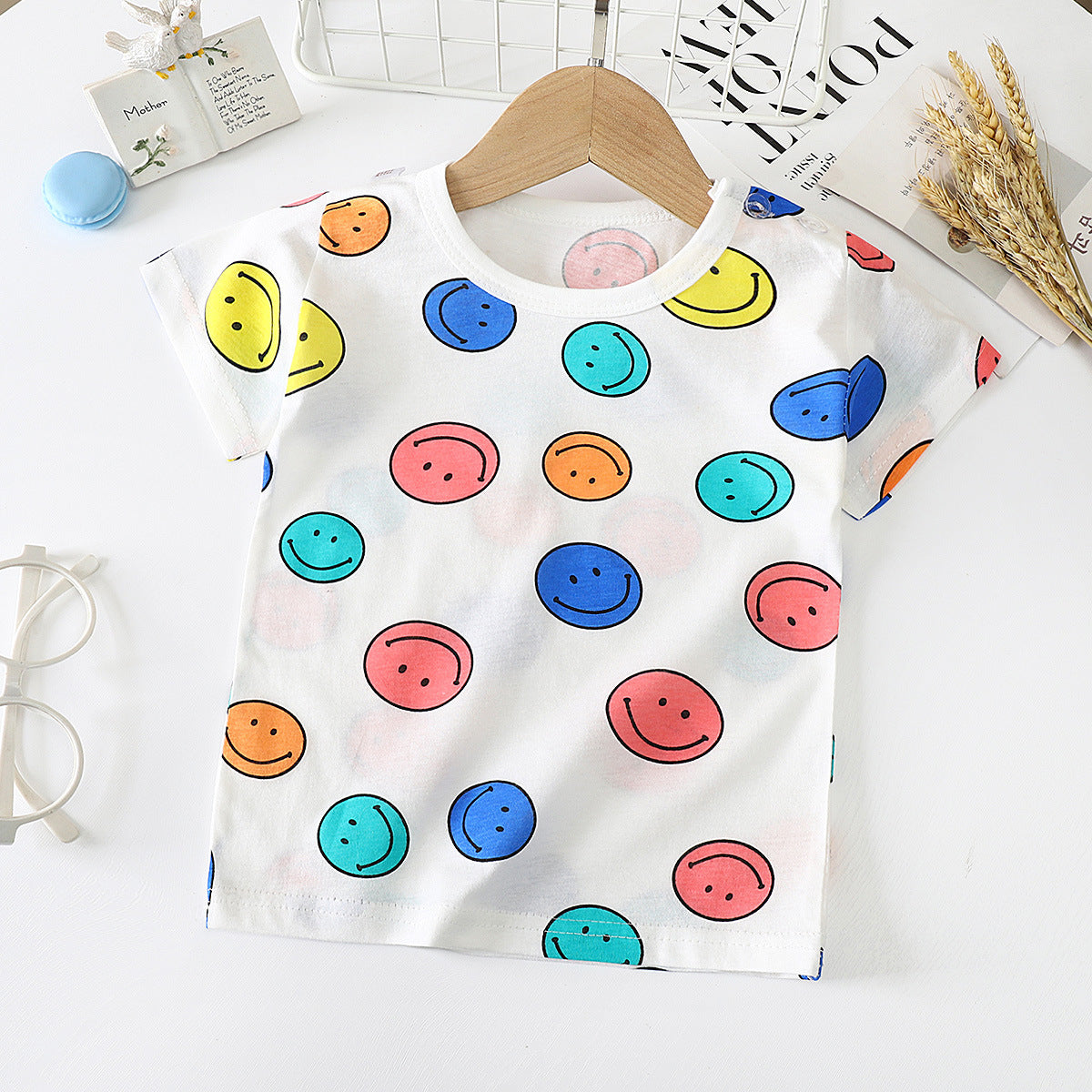 Children's Short-sleeved T-shirt cotton Baby Half-sleeved Bottoming Shirt - [[{"value":"{{ Babyvera Babyvera  }}"}]]