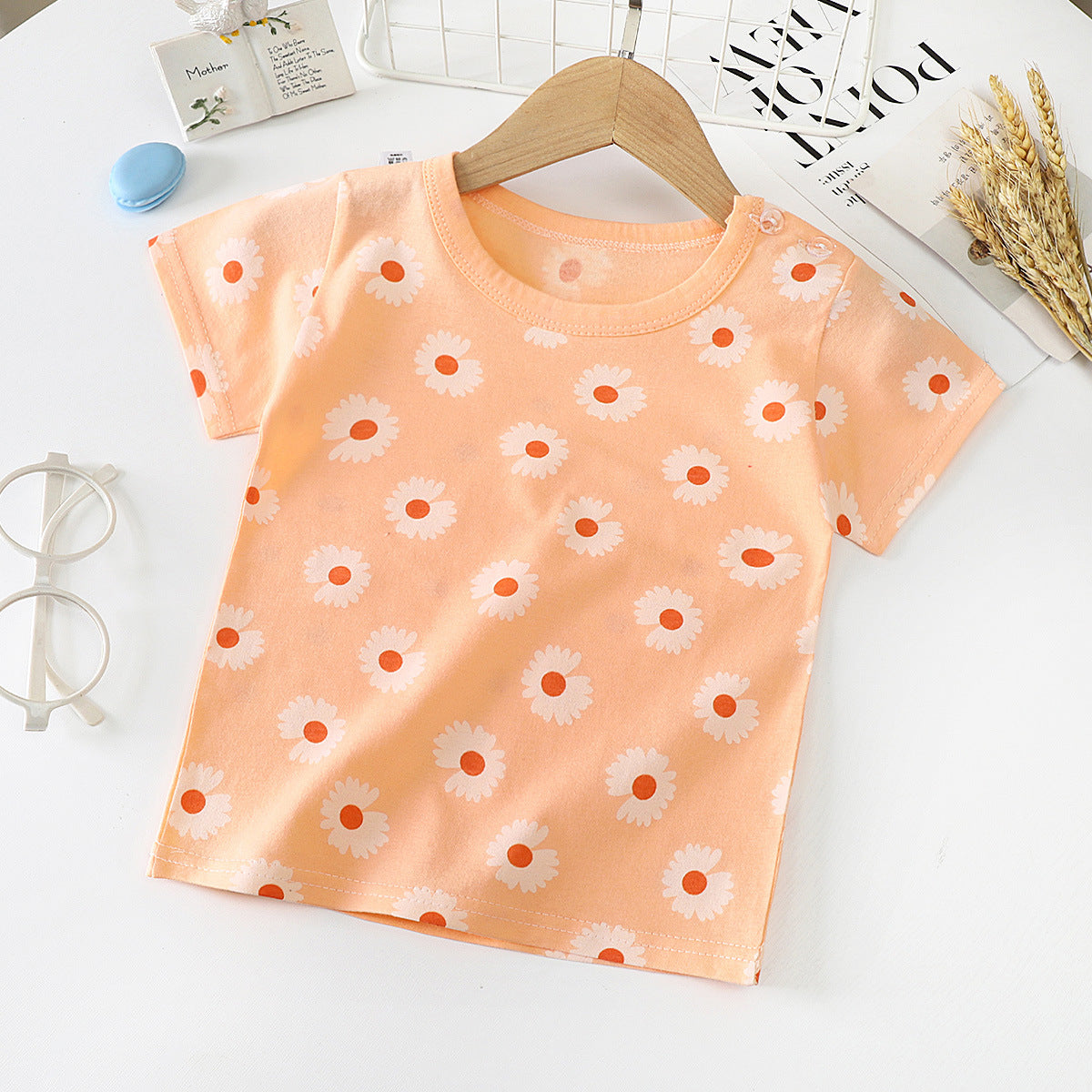 Children's Short-sleeved T-shirt cotton Baby Half-sleeved Bottoming Shirt - [[{"value":"{{ Babyvera Babyvera  }}"}]]