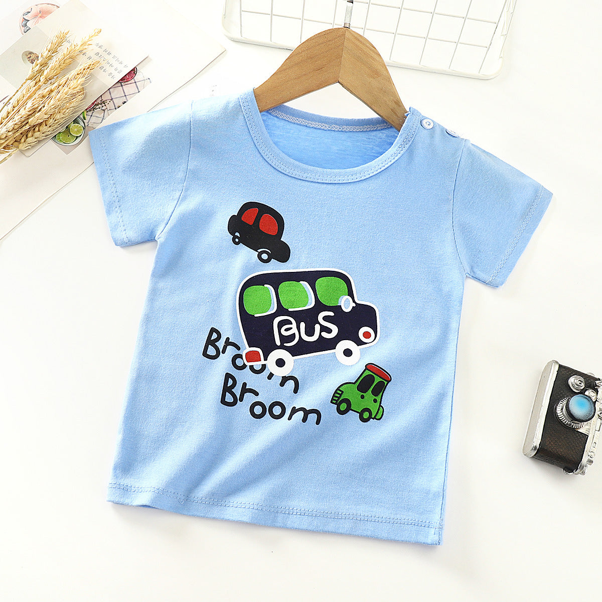 Children's Short-sleeved T-shirt cotton Baby Half-sleeved Bottoming Shirt - [[{"value":"{{ Babyvera Babyvera  }}"}]]