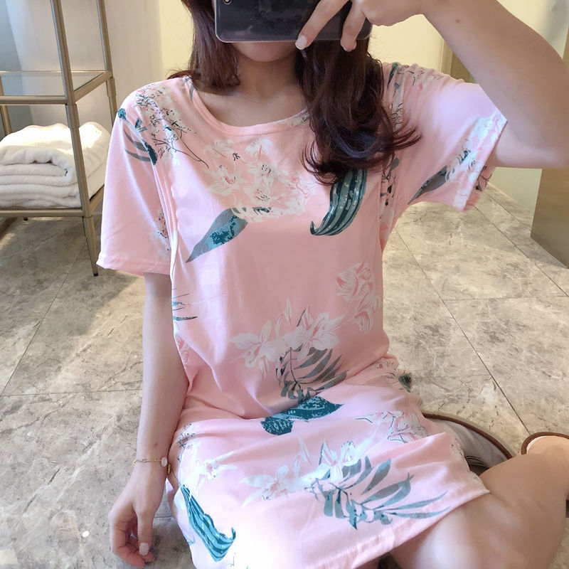 Spring And Summer Confinement Clothing Cartoon Breastfeeding Dress Nursing Clothing Pregnant Women Pajamas Postpartum Outing Hot Mom Large Size Dress - [[{"value":"{{ Babyvera Babyvera  }}"}]]