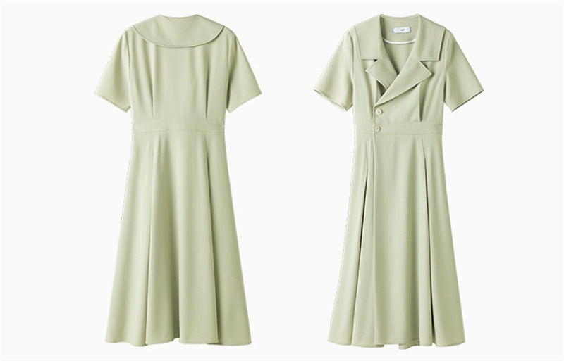 Professional Suit Dress Female Summer New Hepburn Style Temperament Was Thin Long Skirt - [[{"value":"{{ Babyvera Babyvera  }}"}]]