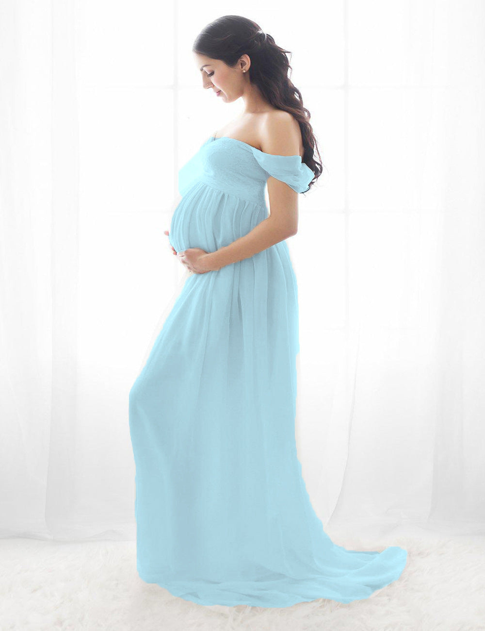 Maternity Photo Dress Front  Mopping Foor Long Skirt Dress - [[{"value":"{{ Babyvera Babyvera  }}"}]]