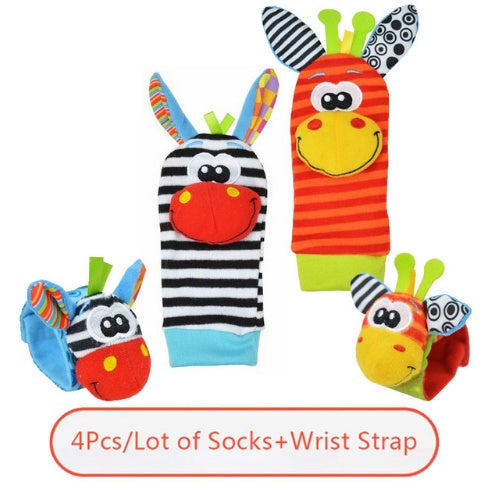 0-12 Months Soft Animal Rattle Infant Newborn Plush Sock Baby Toy Wrist Strap Baby Foot Socks - [[{"value":"{{ Babyvera Babyvera  }}"}]]