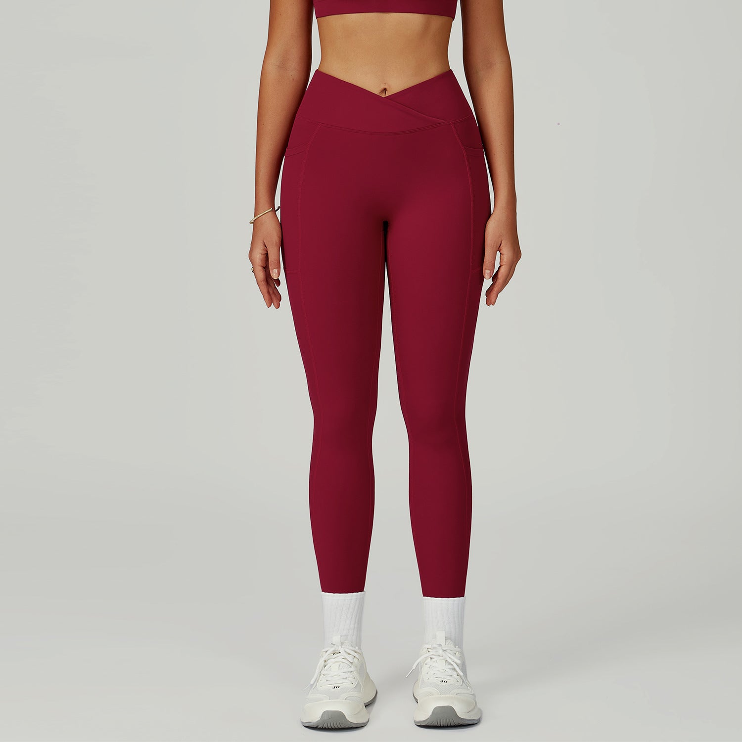 Naked-feel High-waisted Yoga Pants With Crossover Waistband - [[{"value":"{{ Babyvera Babyvera  }}"}]]