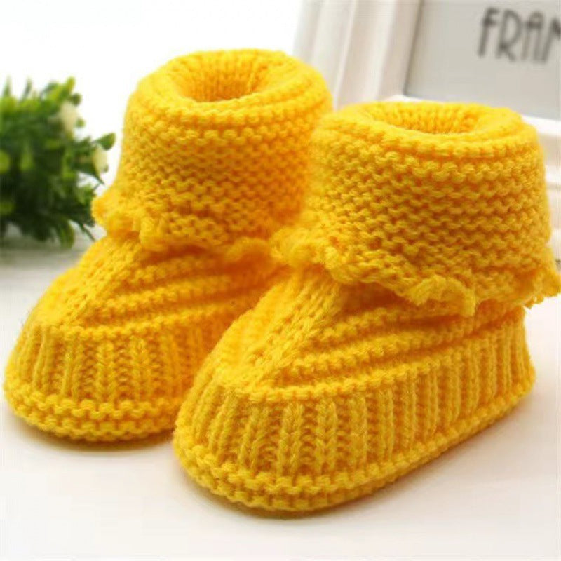 Male and female Babies Handmade Knitted Wool Soft Bottom Babies - [[{"value":"{{ Babyvera Babyvera  }}"}]]