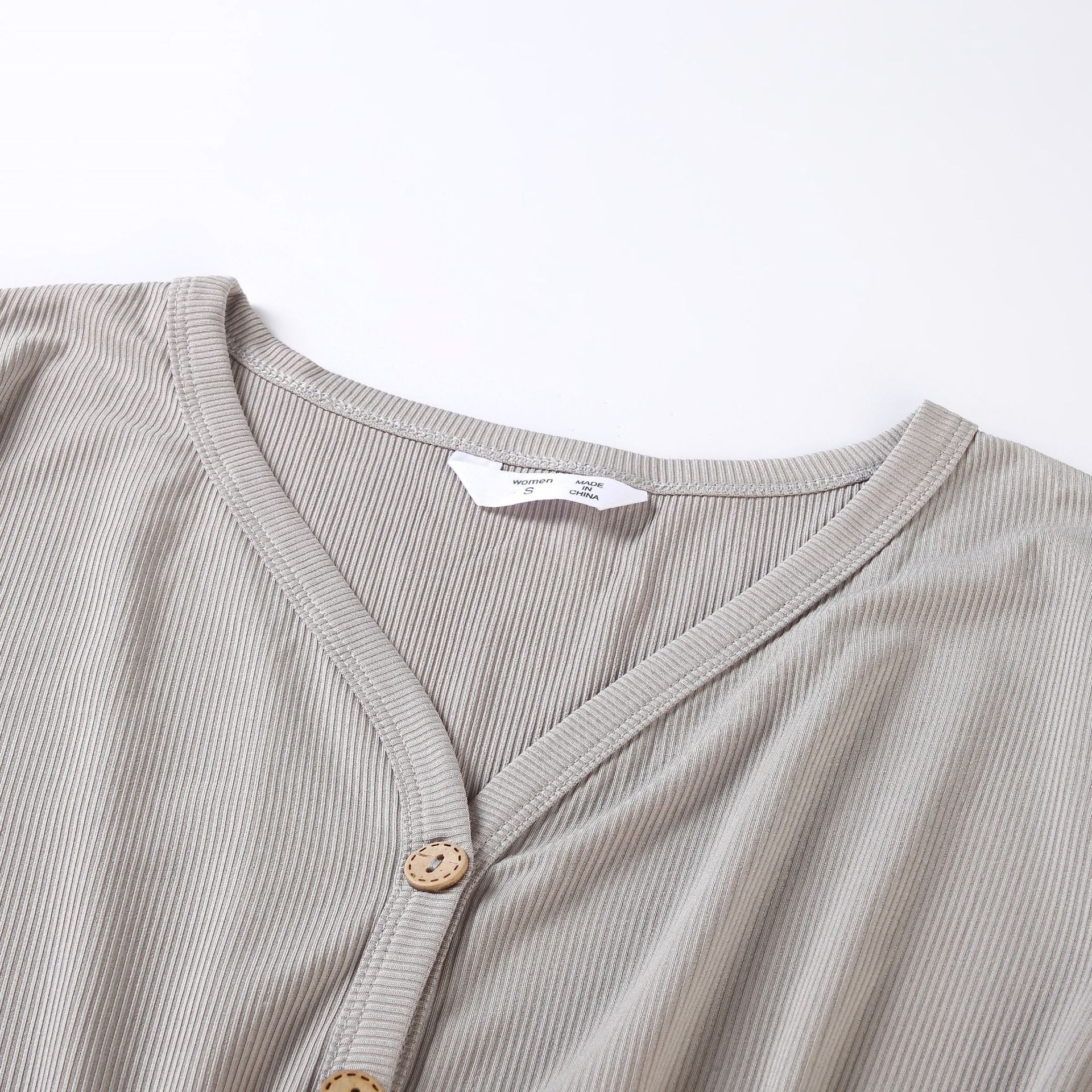 V-neck Pit Strip Drape Solid Color Nursing Short-sleeved Dress - [[{"value":"{{ Babyvera Babyvera  }}"}]]