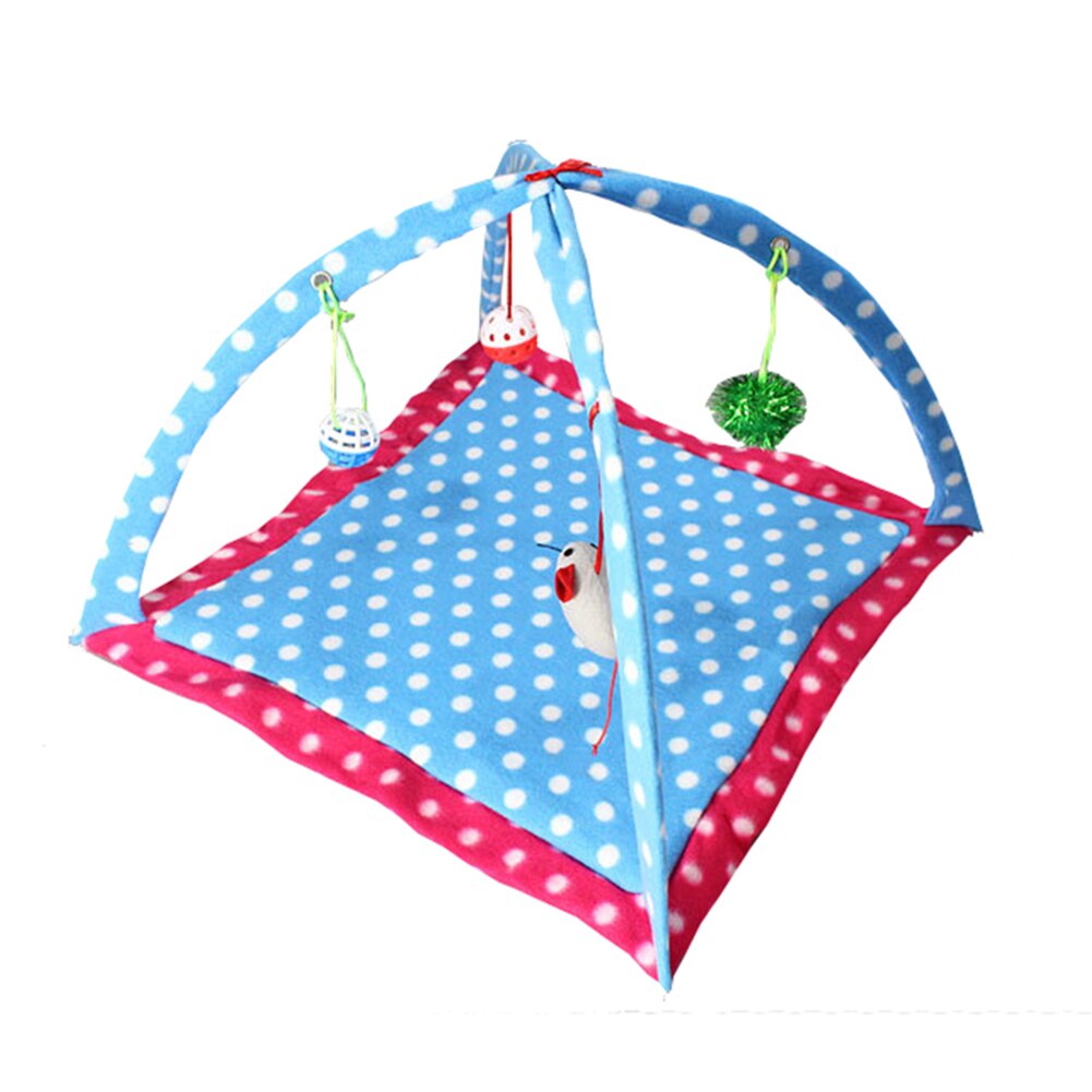 Cartoon Cat Play Tent Multifunctional Cat Hammocks Kitten Sleep Bed Foldable Cat Mat with Balls Cat Play House Toy - [[{"value":"{{ Babyvera Babyvera  }}"}]]