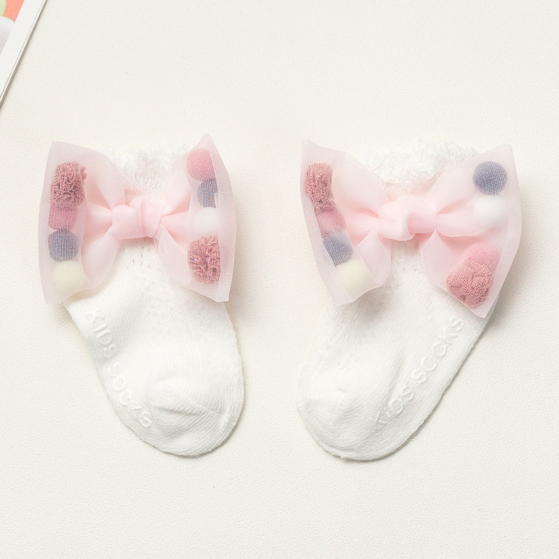 Summer Newborns 0-6-12 Months Bowknot Cotton Socks - [[{"value":"{{ Babyvera Babyvera  }}"}]]