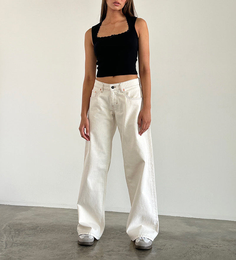 Women's American-style Vintage Straight-leg Jeans - [[{"value":"{{ Babyvera Babyvera  }}"}]]