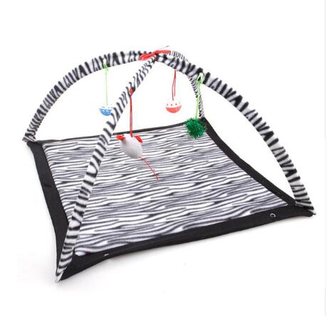 Cartoon Cat Play Tent Multifunctional Cat Hammocks Kitten Sleep Bed Foldable Cat Mat with Balls Cat Play House Toy - [[{"value":"{{ Babyvera Babyvera  }}"}]]