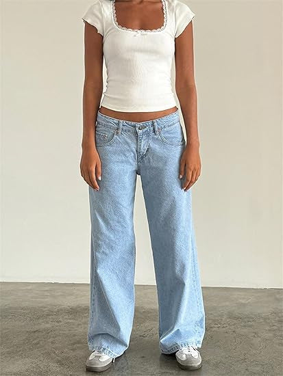 Women's American-style Vintage Straight-leg Jeans - [[{"value":"{{ Babyvera Babyvera  }}"}]]