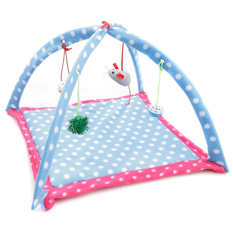 Cartoon Cat Play Tent Multifunctional Cat Hammocks Kitten Sleep Bed Foldable Cat Mat with Balls Cat Play House Toy - [[{"value":"{{ Babyvera Babyvera  }}"}]]