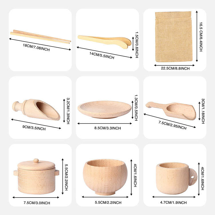 Children's Sensory Montessori Wooden Cutlery Set - [[{"value":"{{ Babyvera Babyvera  }}"}]]