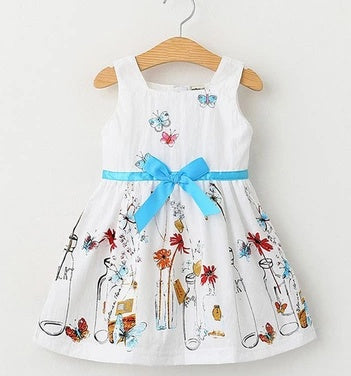 Little girl white floral butterfly skirt baby dress Princess - [[{"value":"{{ Babyvera Babyvera  }}"}]]